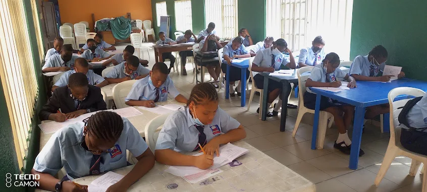 Students writing during a Nogadata assessment