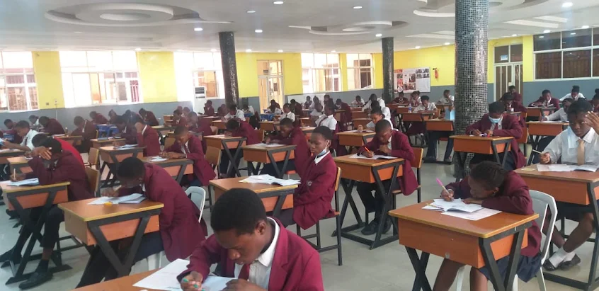 JS3 students seated at desks sitting the JSAP assessment